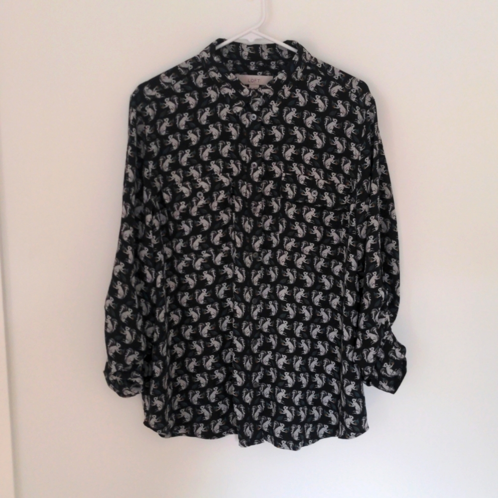 Loft Utility Squirrel Blouse - XL